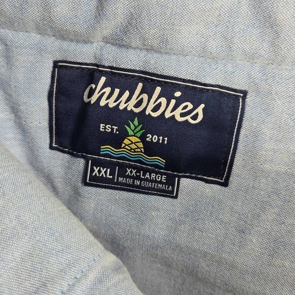 Chubbies Short Mens XXL Navy Blue The Armadas Elastic Waistband Stretch 5.5" - Picture 4 of 11